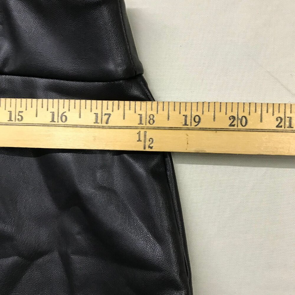 NWT A New Day Women's XXL Black Ankle Zip Faux Leather Pants Pull On Tapered Leg - Picture 7 of 7